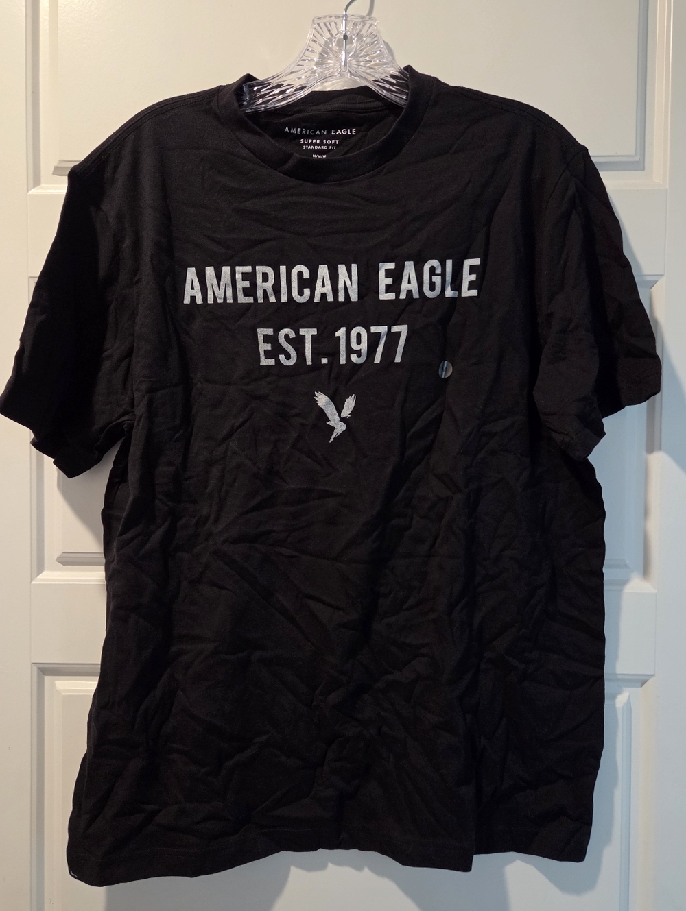 American Eagle Outfitters Men’s Black Logo T‑Shirt Medium Nwt